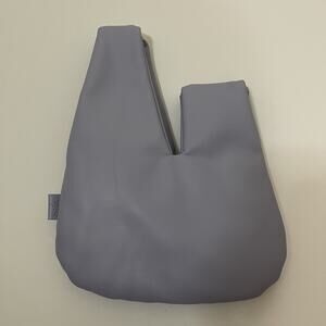 SAIE lavender purple makeup handbag pouch vegan leather